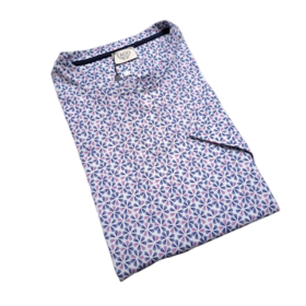 LAGO Pattern Cotton Crewneck T-shirt