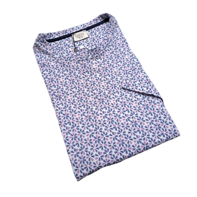 LAGO Pattern Cotton Crewneck T-shirt