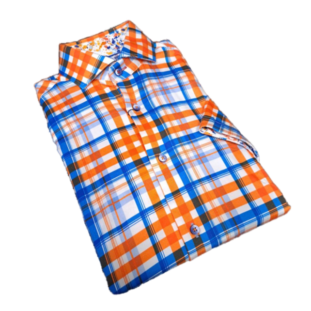 7 Downie St. Check Short Sleeve Dress Shirt