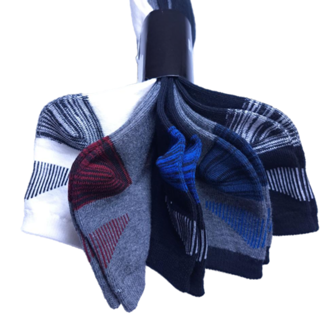 5 Pack Key Striped Ankle Socks