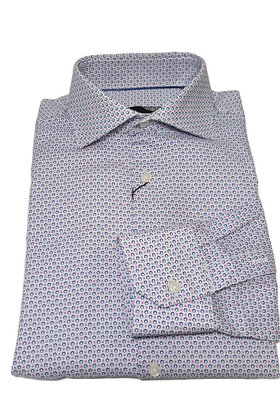 WHITE HORST DOTS PATTERN DRESS SHIRT