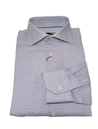 WHITE HORST DOTS PATTERN DRESS SHIRT