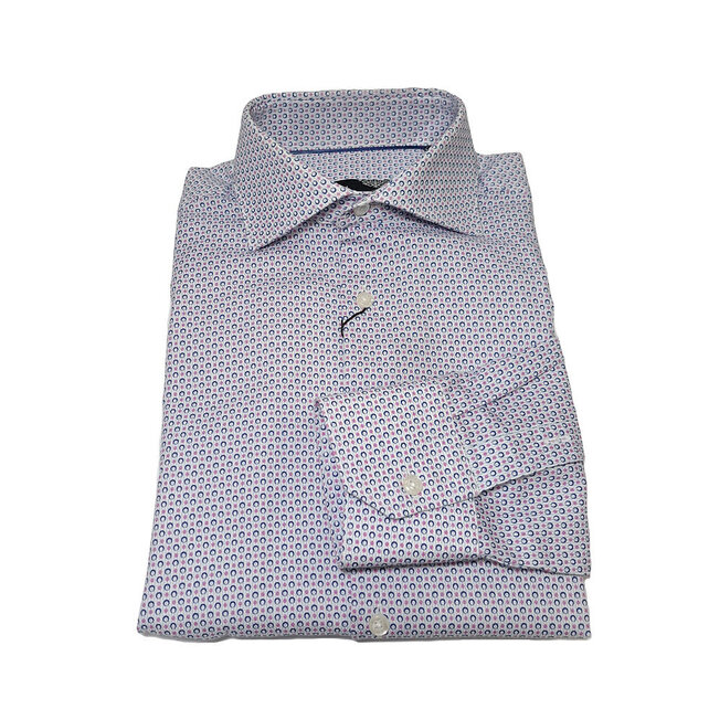 WHITE HORST DOTS PATTERN DRESS SHIRT WHITE HORST DOTS PATTERN DRESS SHIRT