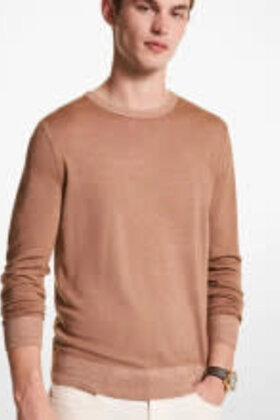 Michael Kors Core Merino Crewneck Sweater - Husk
