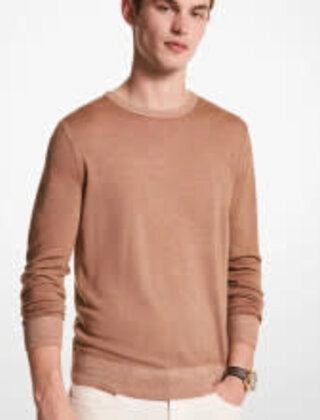 Michael Kors Core Merino Crewneck Sweater - Husk