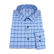 Leo Chevalier Red Label Check Dress Shirt - Light Blue Leo Chevalier Red Label Check Dress Shirt - Light Blue