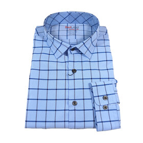 Leo Chevalier Red Label Check Dress Shirt - Light Blue