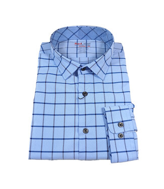 Leo Chevalier Leo Chevalier Red Label Check Dress Shirt - Light Blue