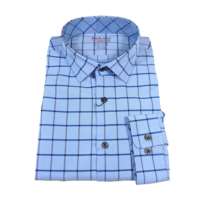 Leo Chevalier Red Label Check Dress Shirt - Light Blue Leo Chevalier Red Label Check Dress Shirt - Light Blue