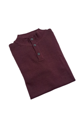 Horst Henley Sweater - Burgundy