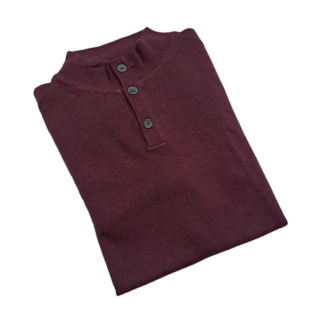 Horst Henley Sweater - Burgundy