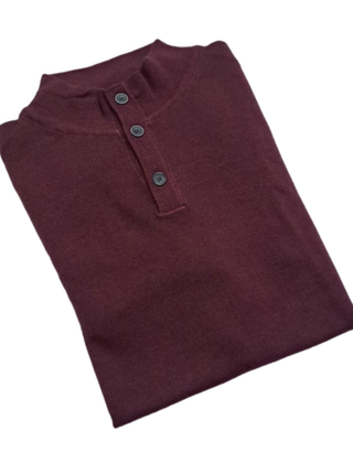 Horst Henley Sweater - Burgundy