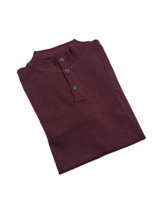 Horst Henley Sweater - Burgundy