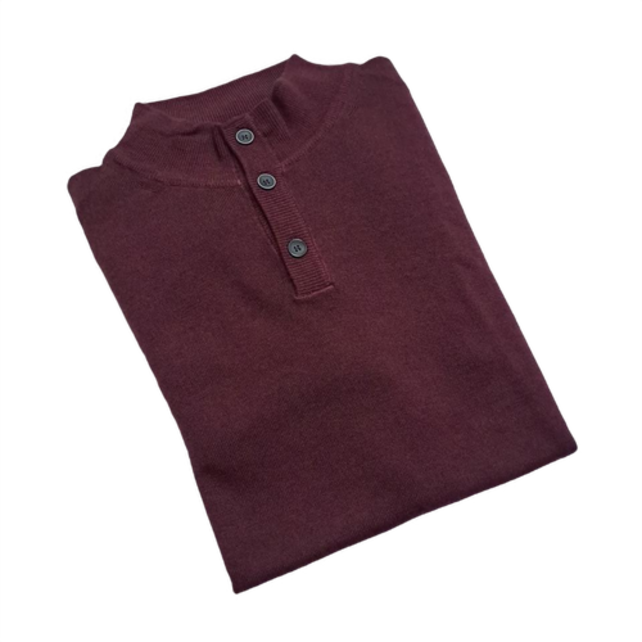 Horst Henley Sweater - Burgundy