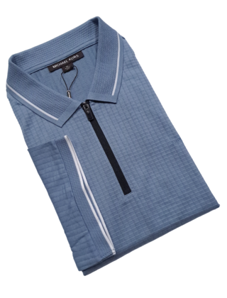 Michael Kors Waffle Zip Polo