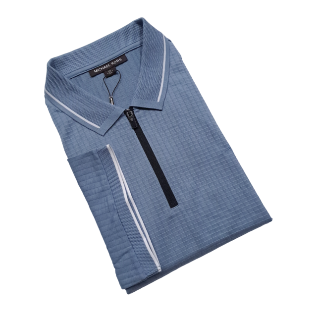 Michael Kors Waffle Zip Polo