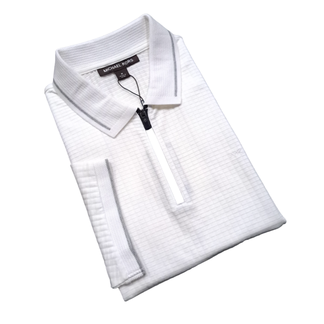 Michael Kors Waffle Zip Polo