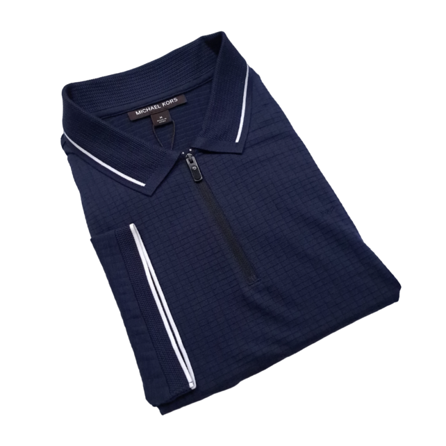 Michael Kors Waffle Zip Polo