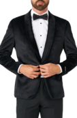 Allure Velvet Sport Coat - Black