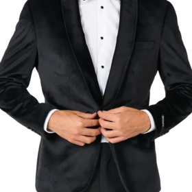 Allure Velvet Sport Coat - Black