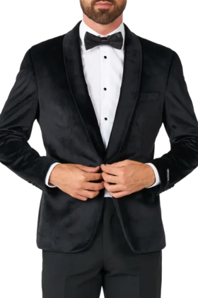 Allure Velvet Sport Coat - Black