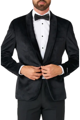 Allure Velvet Sport Coat - Black