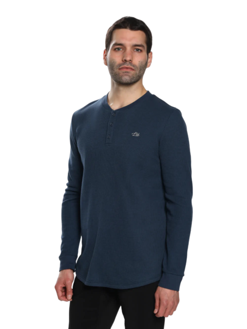 TEAMLTD Winter Waffle Long Sleeve Shirt - Blue TEAMLTD Winter Waffle Long Sleeve Shirt - Blue