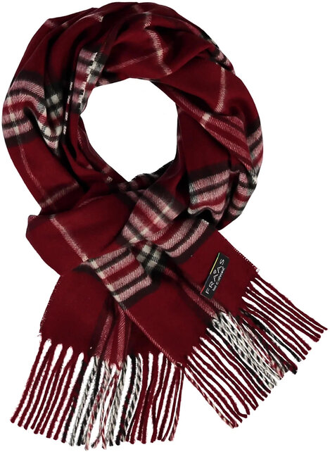 FRAAS PLAID CASHMINK SCARF RED FRAAS PLAID CASHMINK SCARF RED