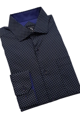 Modango Floral Pattern Dress Shirt - Black