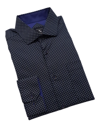 Modango Floral Pattern Dress Shirt - Black