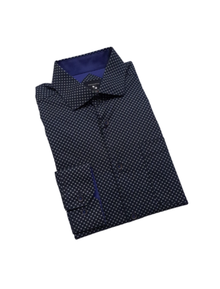 Modango Floral Pattern Dress Shirt - Black