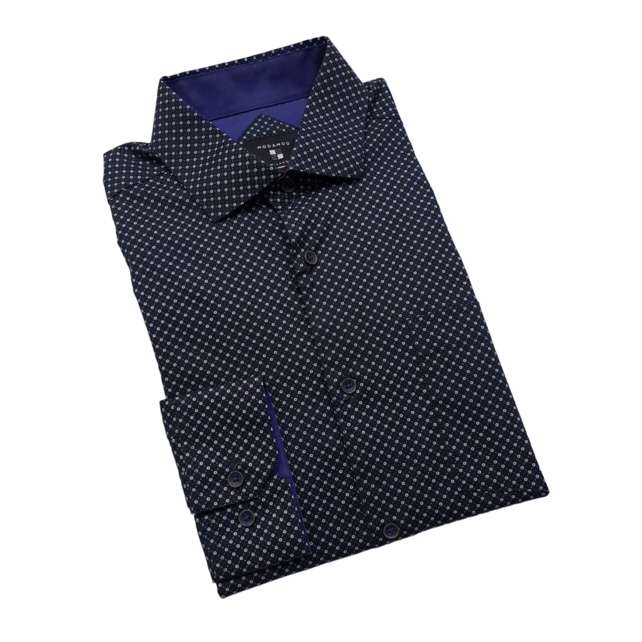 Modango Floral Pattern Dress Shirt - Black Modango Floral Pattern Dress Shirt - Black