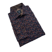 Modango Paisley Pattern Dress Shirt - Rust