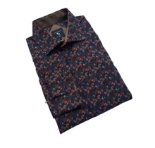 Modango Paisley Pattern Dress Shirt - Rust