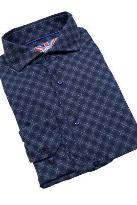 NAVY 7 DOWNIE ST. DRESS SHIRT-ZEUS-8