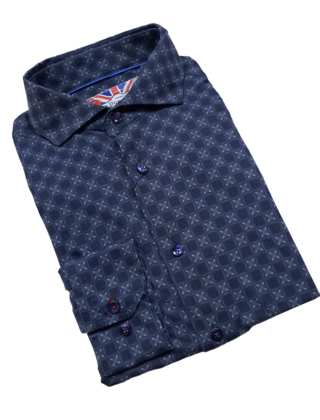 NAVY 7 DOWNIE ST. DRESS SHIRT-ZEUS-8