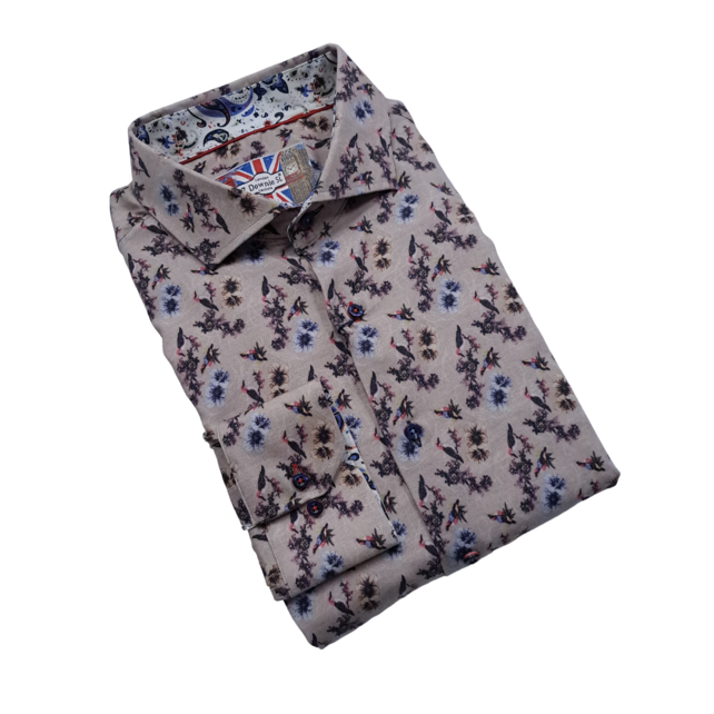 TAUPE 7 DOWNIE ST. DRESS SHIRT- A3563 TAUPE 7 DOWNIE ST. DRESS SHIRT- A3563
