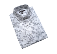Michael Kors Stretch Dress Shirt - Botanical - White