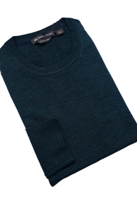 Michael Kors Core Merino Crewneck Sweater - Loden Melange