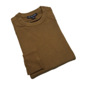 Michael Kors Mix Stitch Cotton Crewneck Sweater - Dark Camel