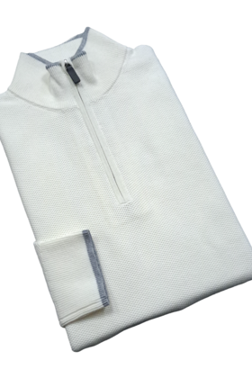 Michael Kors Macy's 1/4 Zip Sweater - Bone