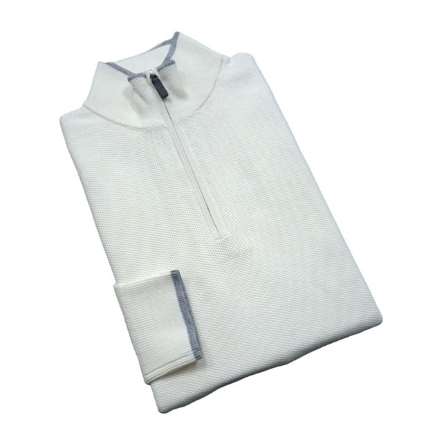 Michael Kors Macy's 1/4 Zip Sweater - Bone