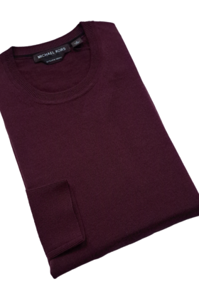 Michael Kors Core Merino Crewneck Sweater - Merlot Melange