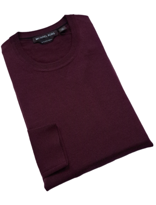 Michael Kors Core Merino Crewneck Sweater - Merlot Melange