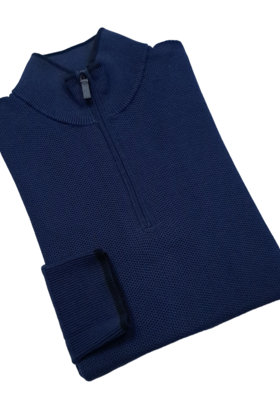 Michael Kors Macy's 1/4 Zip Sweater - Midnight