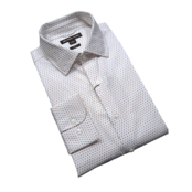 Michael Kors Stretch Dress Shirt - Square Dot - White Michael Kors Stretch Dress Shirt - Square Dot - White