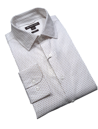 Michael Kors Stretch Dress Shirt - Square Dot - White