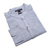 MICHAEL KORS  CHAMBRAY BAND STRIPE COLLARED SHIRT