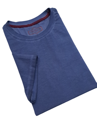 7 Downie St. - Aqua Mercerized Cotton V-Neck T-Shirt