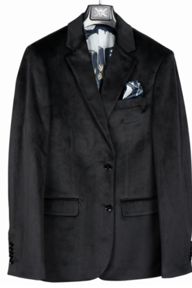 Soul Of London Velvet Touch Sport Coat - Black
